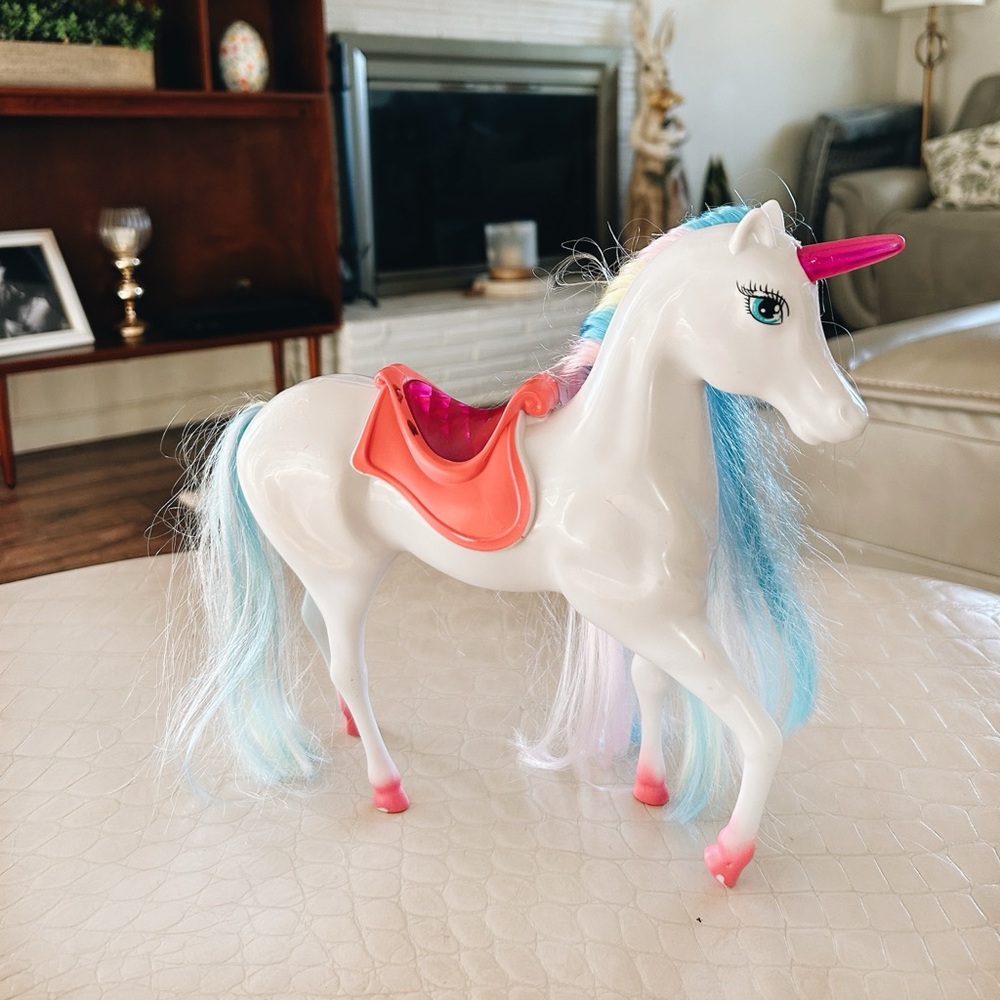 Magical Unicorn Toy with Blue Mane